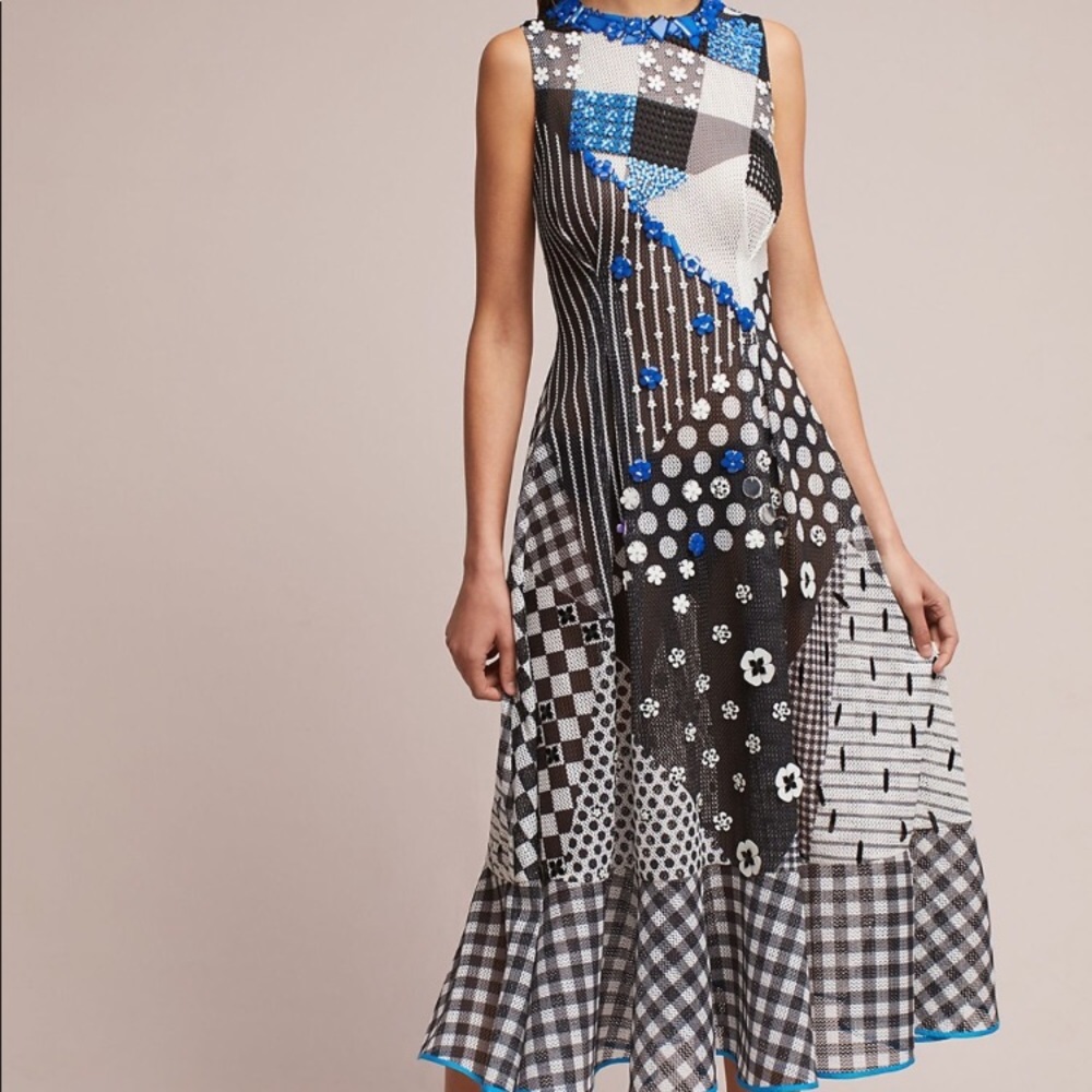 Anthro Pank AJ & Nidhi Cato Embellished Dress